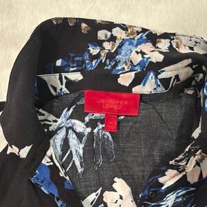 Jennifer Lopez Floral Button-Up Shirt